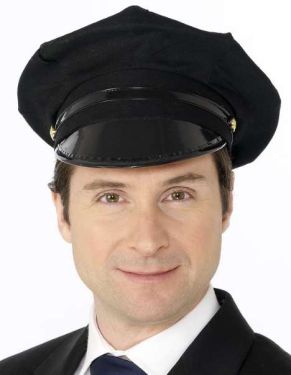 Fancy Dress Hat - Chauffeur Hat - Black